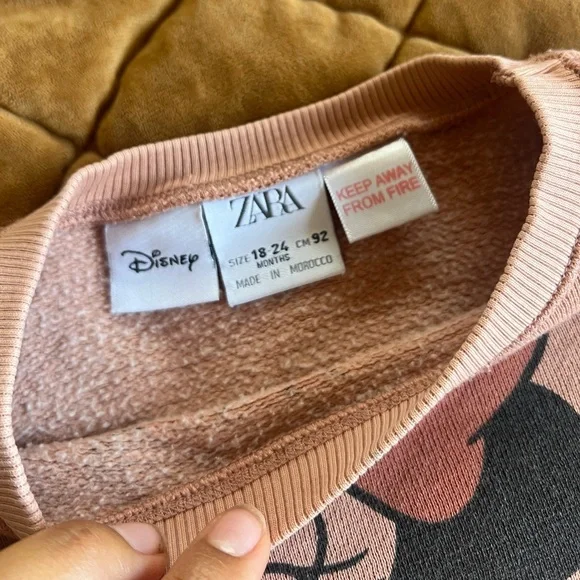 ZARA HTF MINNIE SWEATSHIRT 18-24 - Picture 2 of 5